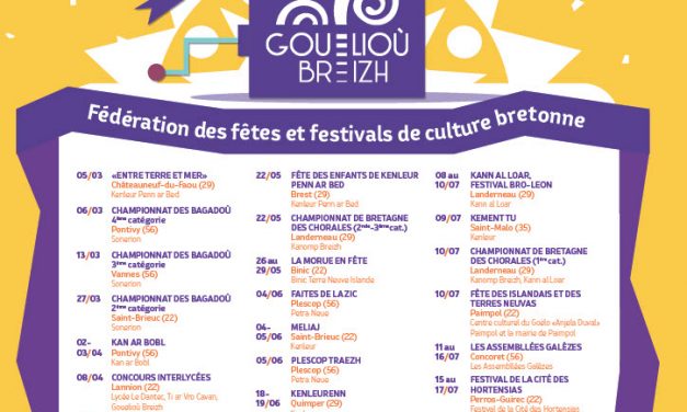 Gouelioù Breizh sort son calendrier mars-juillet 2022