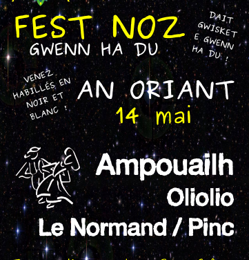 Fest Noz Gwenn ha Du le 14 mai au Palais des Congrès de Lorient