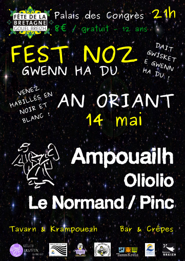 Fest Noz Gwenn ha Du le 14 mai au Palais des Congrès de Lorient