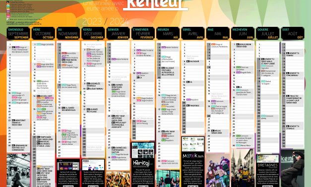 Le calendrier Kenleur 2023-2024