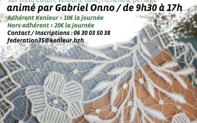 Stage broderie traditionnelle à Kenleur Ille-et-Vilaine