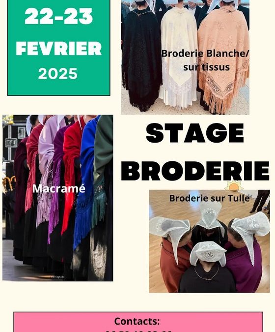 Stage de broderie blanche à Perros-Guirec