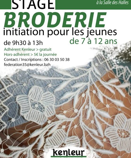 Stage de broderie pour les jeunes à Saint-Aubin
