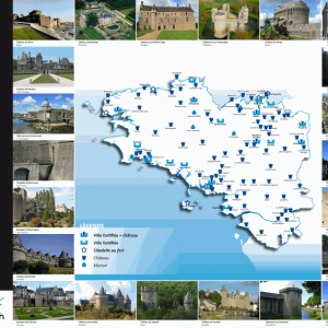 Poster Pikett' - Châteaux et villes fortifiées