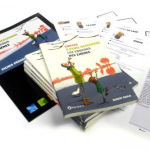 Lot de 5 livres de contes en français + fiches pédagogiques en français